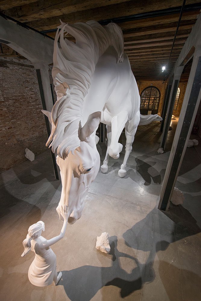#sculpture by Claudia Fontes #VeniceBiennale2017 #Argentina #art #installation 
'The Horse Problem'