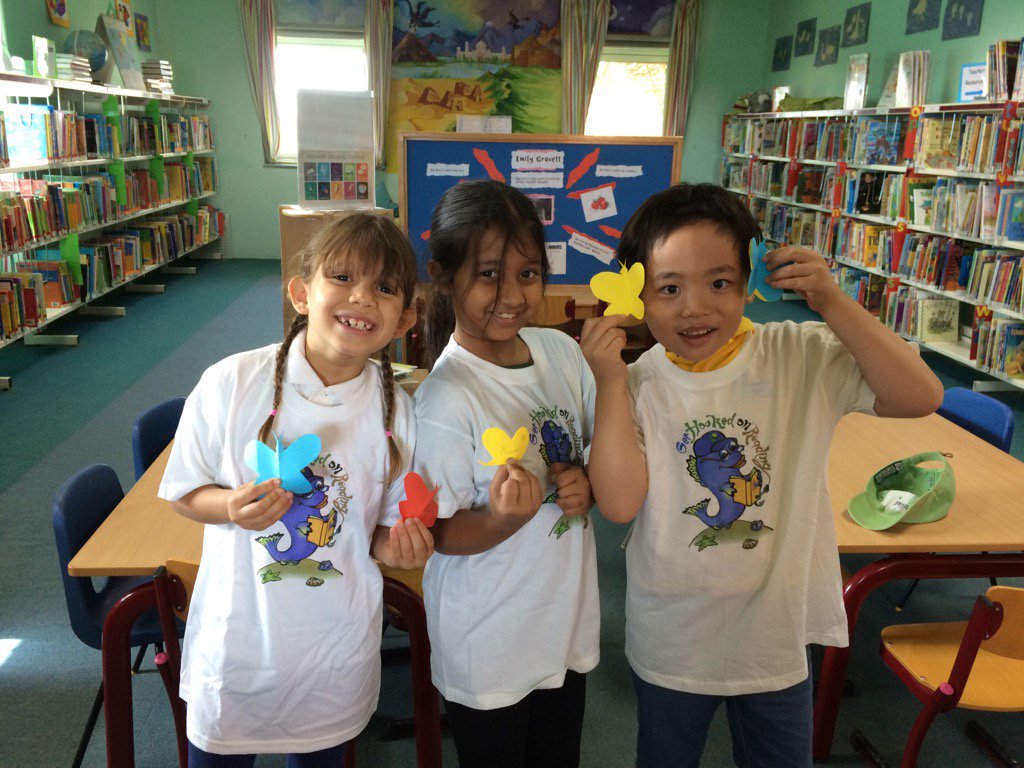 kicslibrary's tweet photo. Congratulations to year 2 top readers! They won the butterfly reading challenge this year by reading over 100 books! https://t.co/ACJikO51Sd