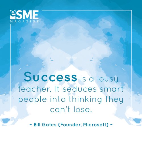 eSMEmag's tweet photo. Don't let success get into your head. Always brace for the inevitable. #business #entrepreneur #inspiration #success #wealth https://t.co/KGiGYdwb02