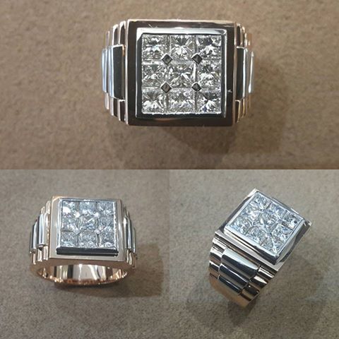CharmingJewl's tweet photo. Men's Ring
18k white and rose gold Ring set with princess cut diamonds 
#18kgold #princesscut #men'sring #italianmade #jewellerycharming https://t.co/sAnzuzQzUX