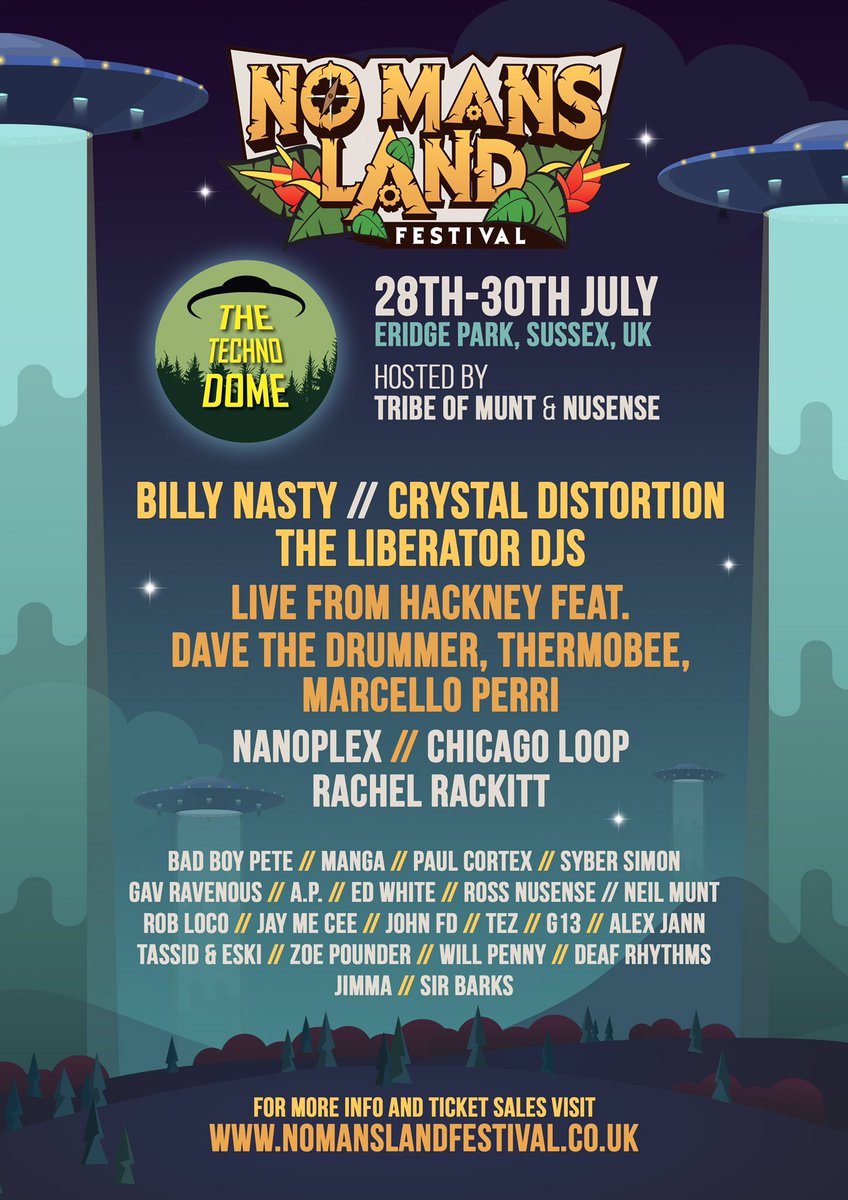 Full line-up for the Techno Dome #NML2017 #FestivalSeason #techno #musicfestival #SummerVibes #camping