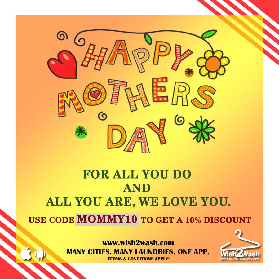 wishtowash's tweet photo. Happy Mother's Day :) #MothersDay #Celebrate #Wish2Wash https://t.co/bJScLIE2Rl