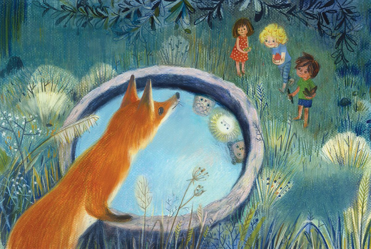 MayaShleifer's tweet photo. My #illustration for the book "At the Heart of Orchard" by Galit Raved, Kinneret publishing house. #ChildrensBooks https://t.co/Ct5PWepLVO