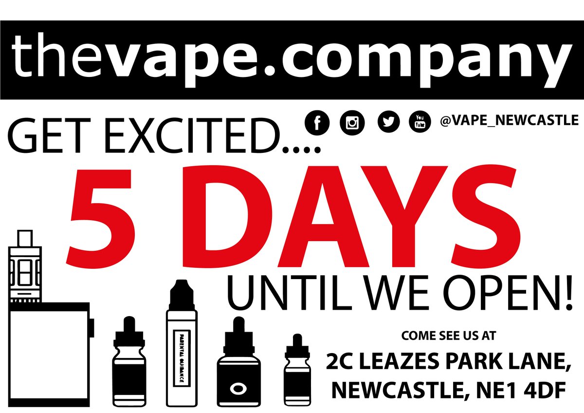 Only 5 more days until we open! #vape #vapenewcastle #thevapecompany