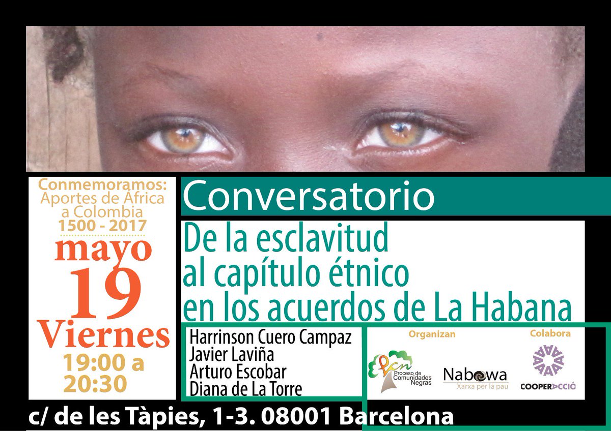 Aportes de África a Colombia 1500-2017.  Conversatorio. Ayúdanos a difundir. #EsteViernes #afrocolombianidad