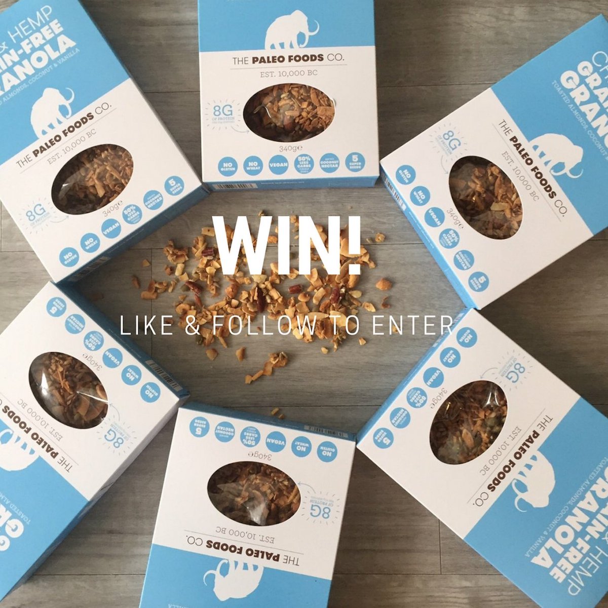 PaleoFoodsCo's tweet image. #WinWeekend! Have you entered our #competition yet? Follow us &amp;amp; Re-tweet to #win a case of our brand new Chia &amp;amp; Hemp #Paleo Granola!