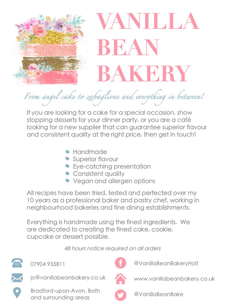 Vanilla Bean Bakery (@vanillabeanbake) / Posts / X