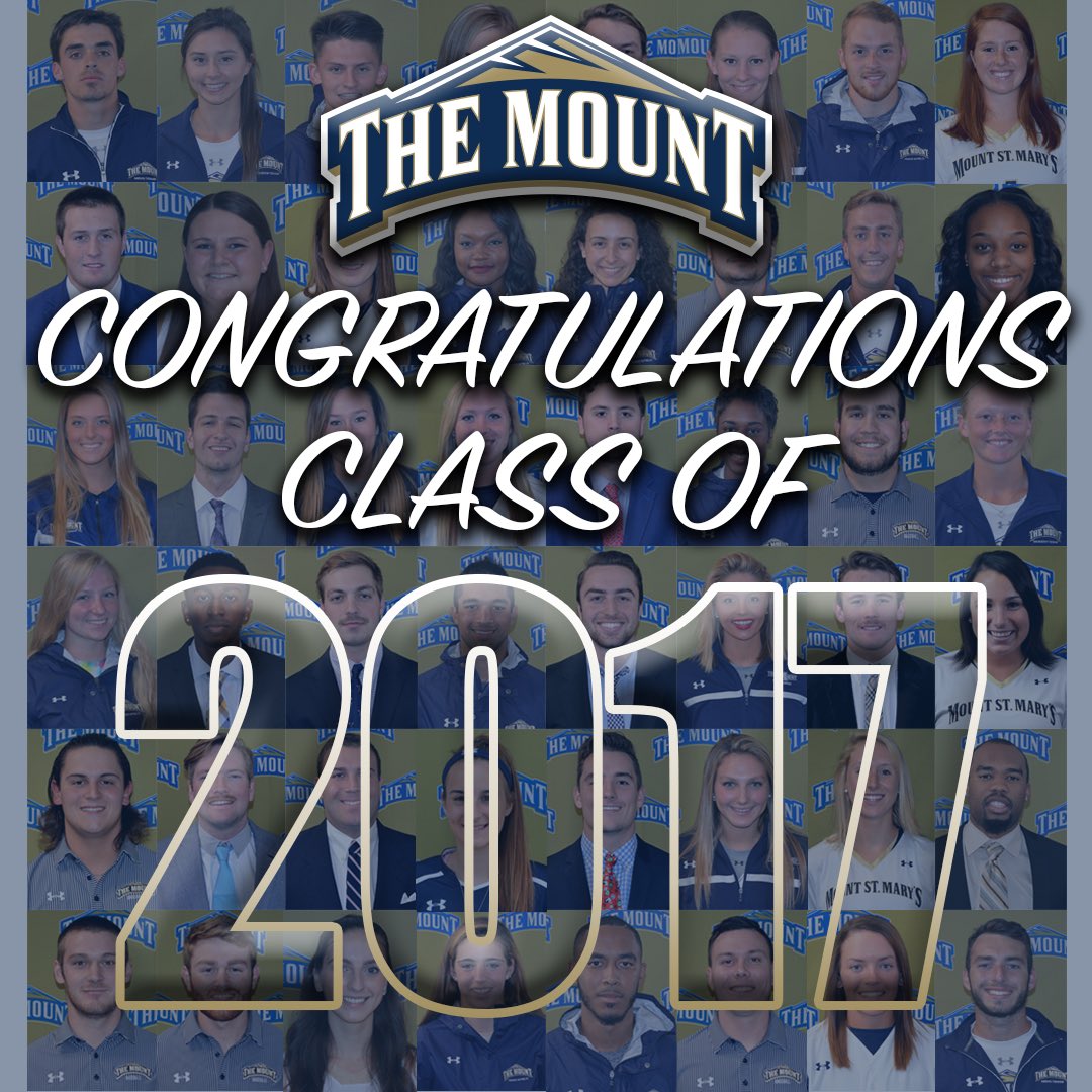 MountAthletics's tweet photo. Congratulations to all of our Mount student-athletes! #mountgrad2017 #GoMount https://t.co/P69nYfX2Ok