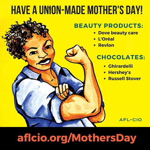 UALocal393's tweet image. Happy #mothersday ! Thanks to @AFLCIO for helping us keep our celebrations #union made! #1u