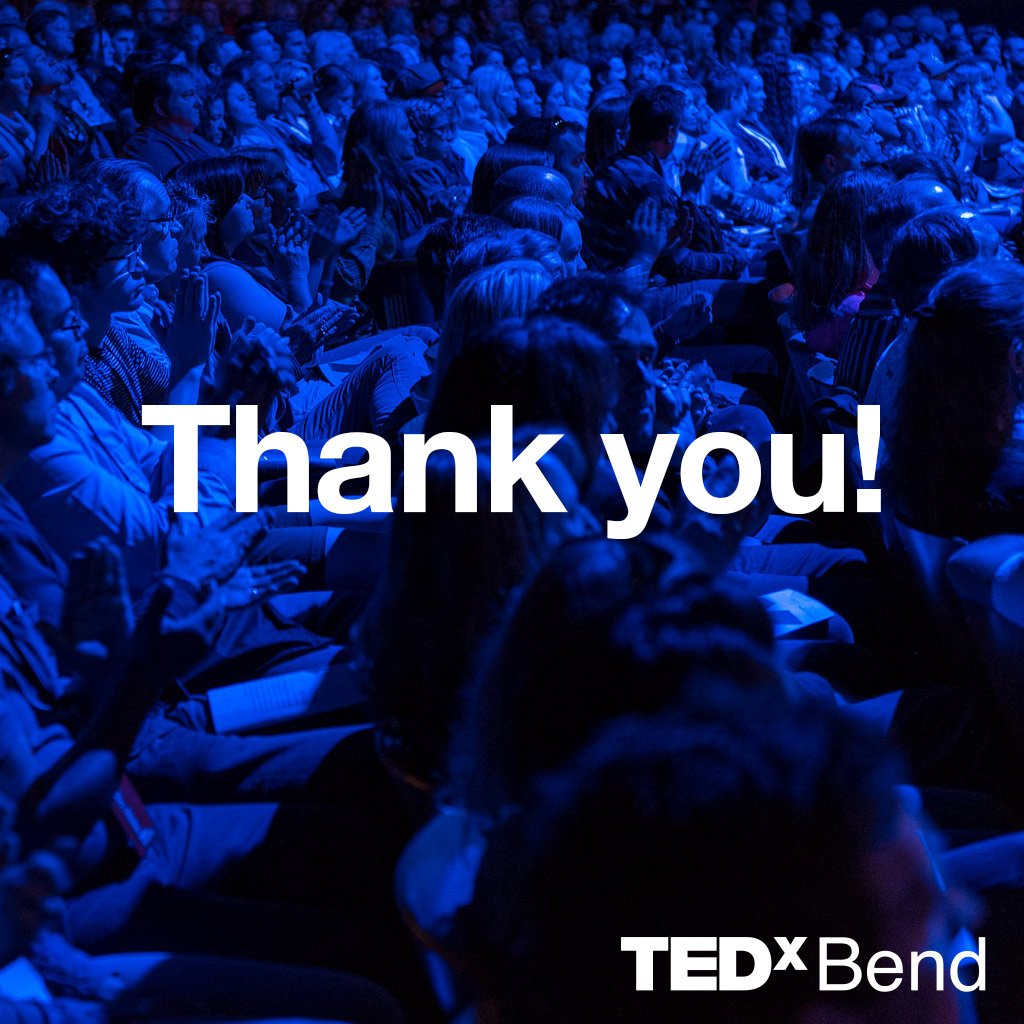 Thanks for 6 yrs of #TEDxBend! Sign up for info on monthly Salons, TEDxBendYouth &amp; TEDxBendWomen. TEDxBend.com. #ushumans #InBend