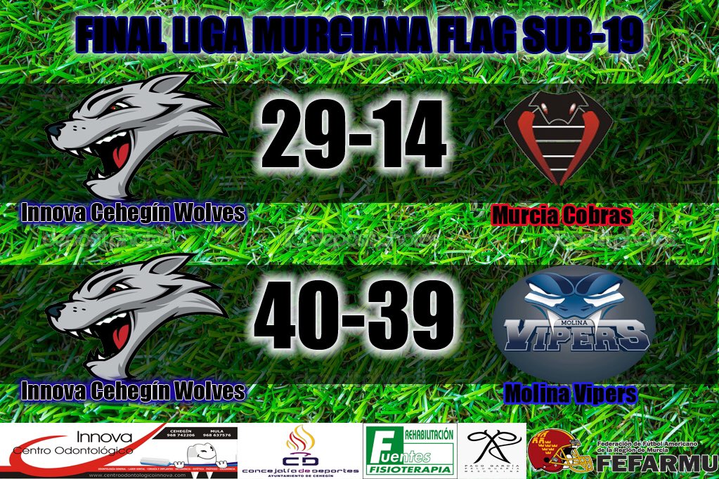 CeheginWolvesFA's tweet image. Actualizamos resultados de la última jornada de liga. Los Wolves, invictos en la segunda vuelta de la liga, nos proclamamos ¡subcampeones!