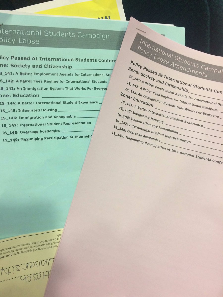 We're moving on to officially amending these policies for the upcoming year!