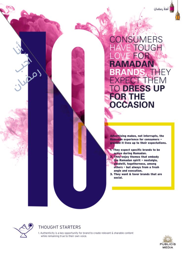Consumers have tough love for Ramadan brands, they expect them to dress up for the occasion #Ramadantop10 #PublicisMedia #insights