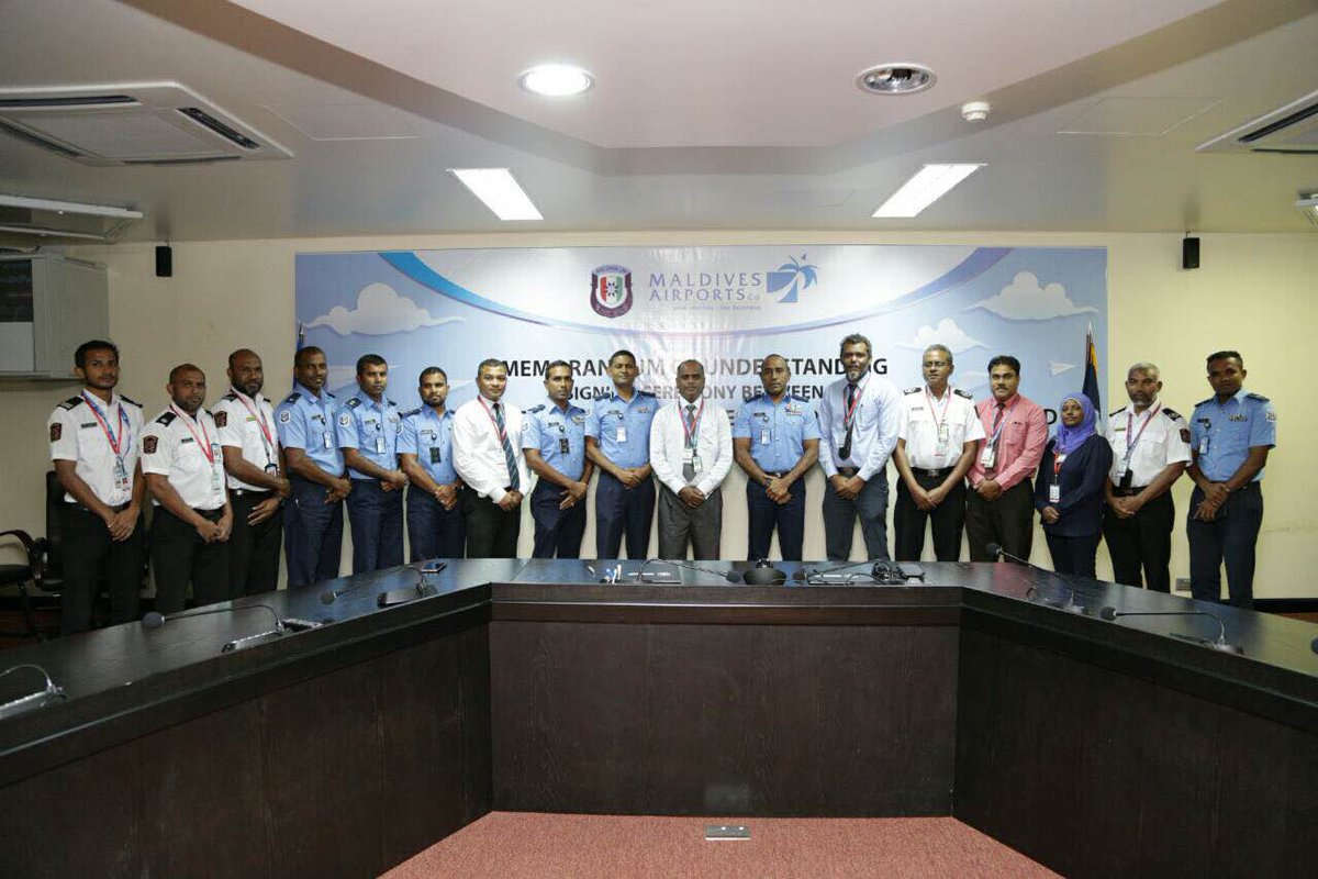 MACLmedia's tweet photo. MOU signing ceremony between MACL &amp; Police Services to exchange training programmes between the two Institutions @MdMacl https://t.co/wZH4vRuYBn