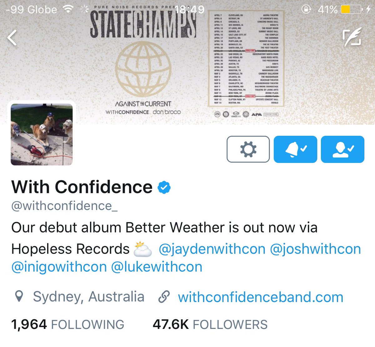 withconupdated's tweet image. band acc changed their dp