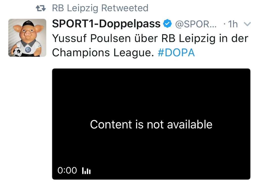 CarlRempel's tweet photo. @SPORT1_Dopa @DieRotenBullen Content not available? 😐 https://t.co/qpswbHsEi2