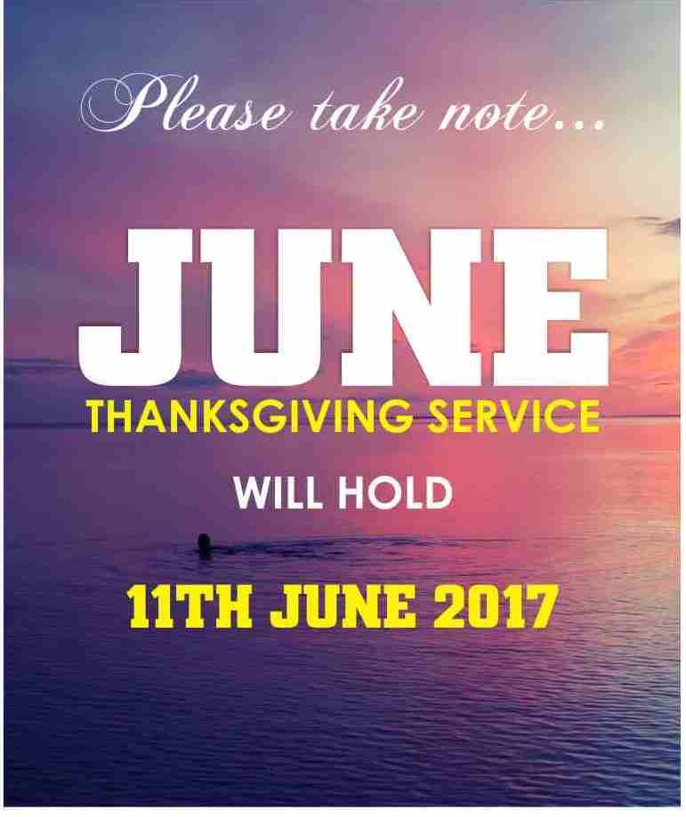 RCCGCityofDavid's tweet image. June 2017 #CODThanksgivingService and #LastDance will hold on the 11th of June. Do join us and invite someone too!