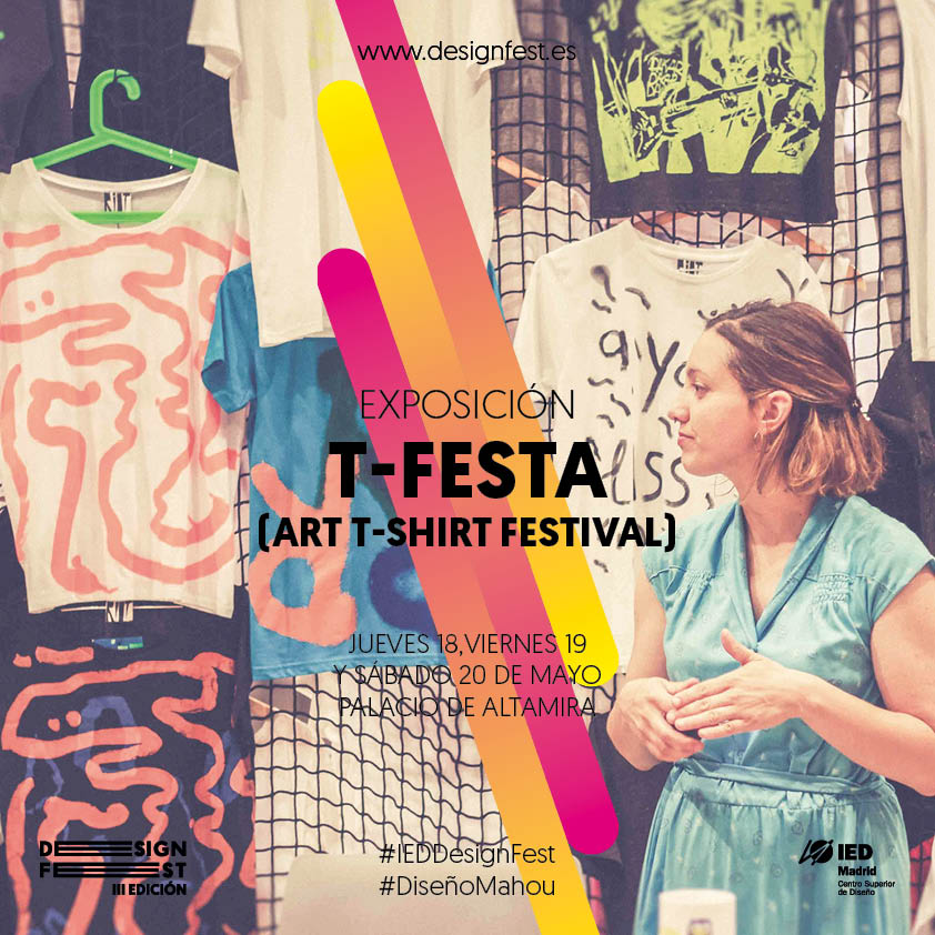 iedvisualmadrid's tweet photo. Presentamos T FESTA una exposición que reúne más de 90 camisetas realizadas por diferentes creativos. Abierta durante todo el #IEDDesignFest https://t.co/VBqGnuNXba