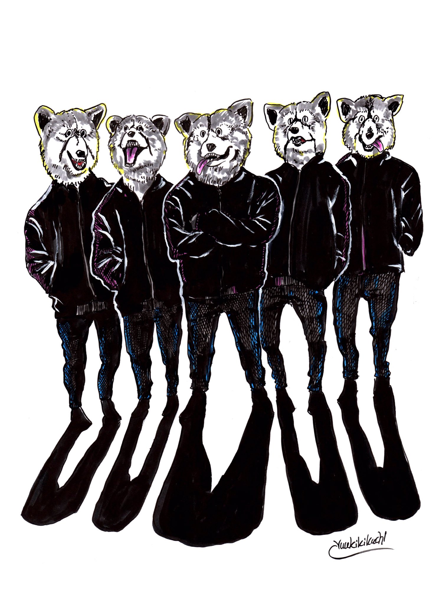 マンウィズ MAN WITH A MISSION 招きオオカミ 漫画 顎 日雇 マンウィズ 招き狼 ジャンケンジョニー 顎 - メルカリ