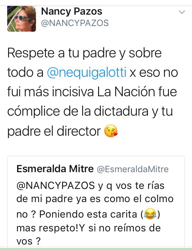 eldestapeweb's tweet photo. Nancy Pazos contó la complicidad de Bartolomé Mitre con la dictadura, se cruzó con su hija Esmeralda Mitre y la dejó en ridículo https://t.co/81f70N4bms