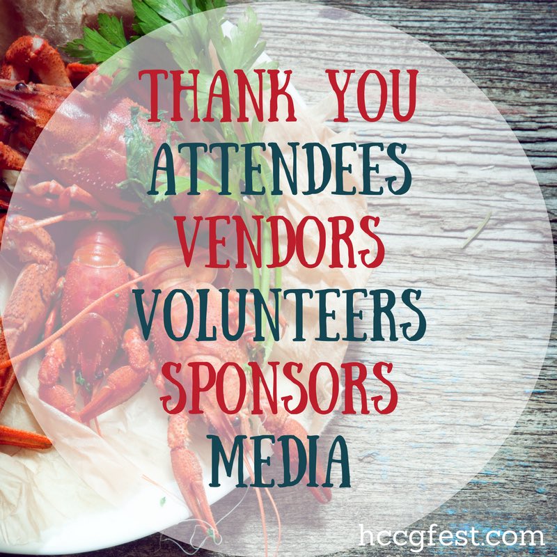 HCCGFest's tweet photo. Thank you attendees, vendors, volunteers, sponsors, and media! https://t.co/3VqM7FkkqP #hccgfest https://t.co/gBTBcsgOXV