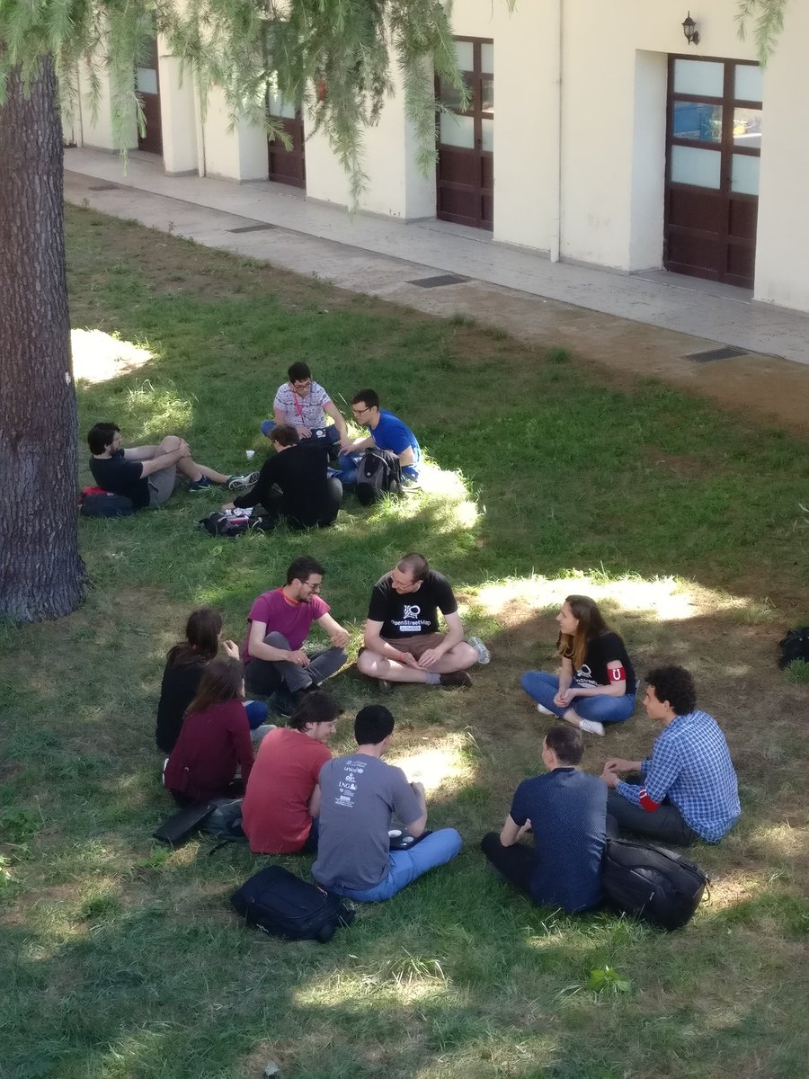 .<a href="/Osm_Albania/">OSM_Al</a> and <a href="/WikiToLearn/">WikiToLearn</a> meetup outside at @OSCALconf #OSCAL2017