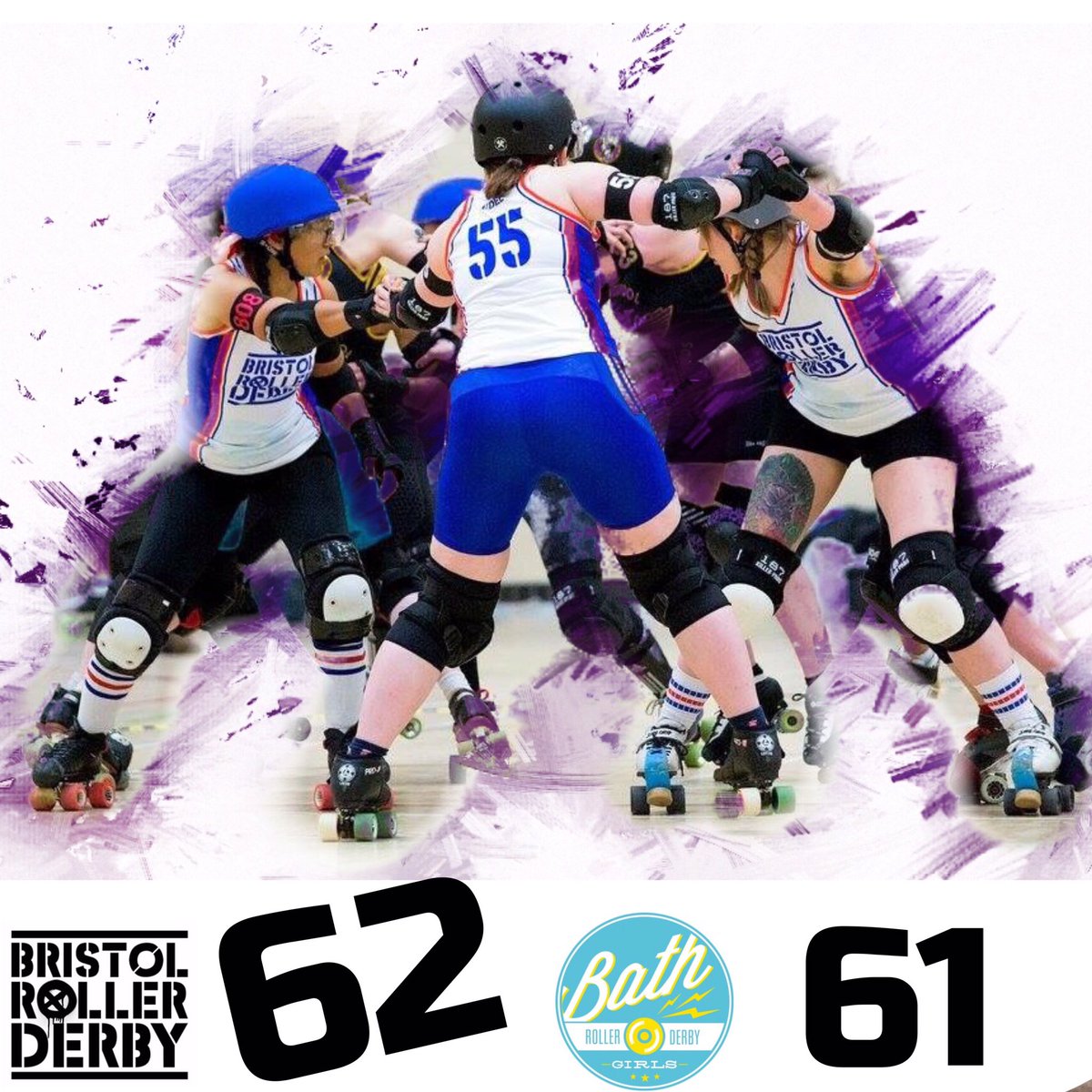 BrisRollerDerby's tweet photo. Half time scores from our B Team v @bathrollerderby 
#rollerderby #bristol https://t.co/eHxZi3b3IP