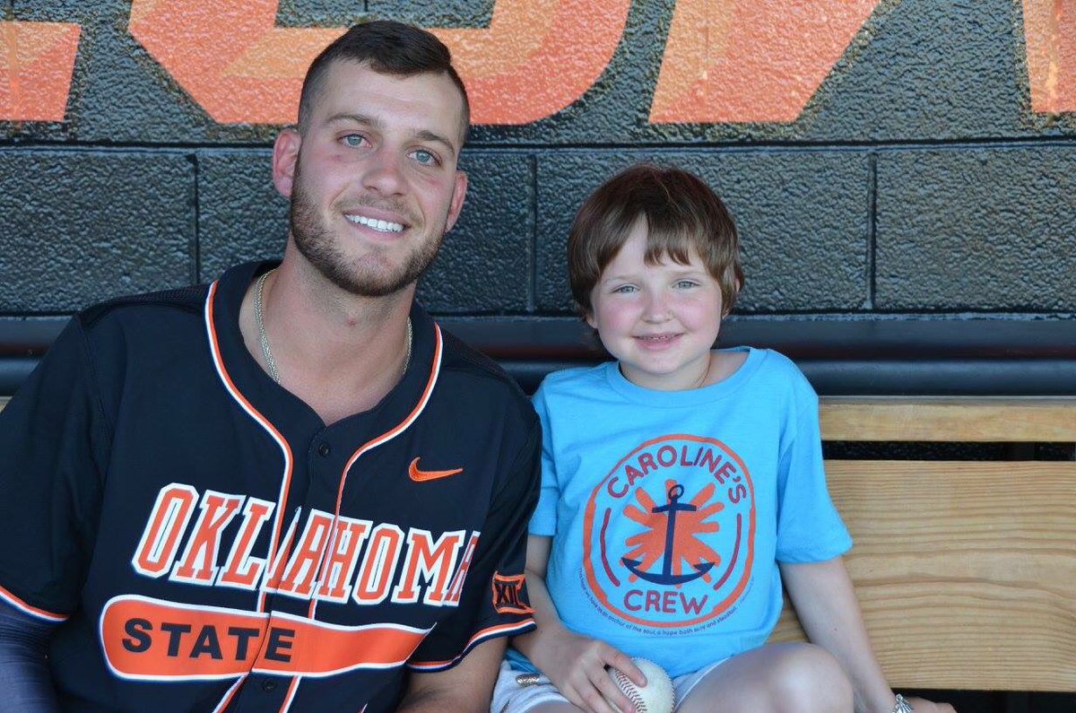 osucvc's tweet photo. Sweet Caroline made a new friend yesterday!  Thanks @AndyRo_44 #BeatCancer https://t.co/YwGirip033
