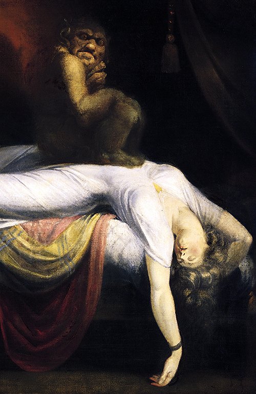 horrorhomeroom's tweet photo. Phillip Guzman's new DEAD AWAKE, about sleep paralysis, uses one of my favorite paintings, Henry Fuseli's THE NIGHTMARE (1781) #horror https://t.co/2taifoKgaC