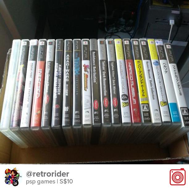 jnslife's tweet photo. Selling psp games S$10 https://t.co/yMaBGJDCX9 #carousell @thecarousell https://t.co/EF3av4gfpp