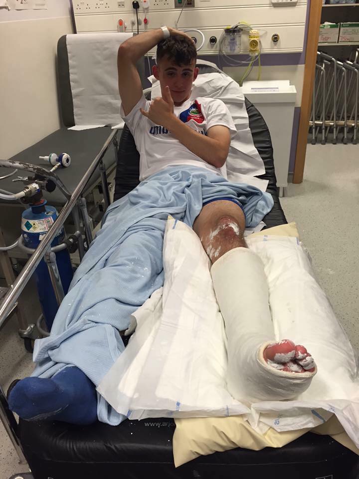 OfficialBlues's tweet photo. Best wishes to Linfield U17 player Jake Corbett who will undergo surgery tomorrow on a broken ankle. Fortune Favours The Brave. https://t.co/1EuQgK3RfF