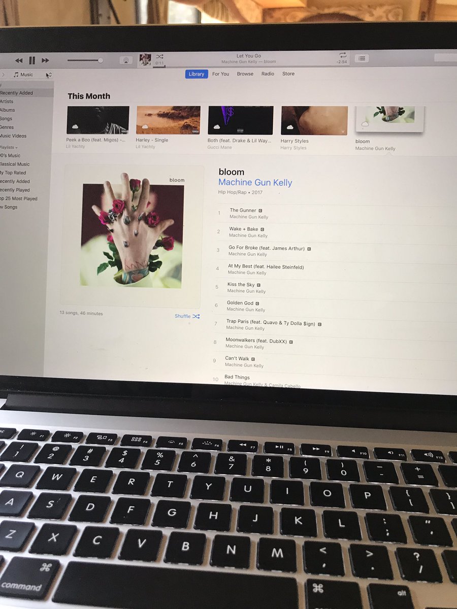Samisthename17's tweet photo. I've had bloom on repeat for the past 2 days @machinegunkelly much love for this album. https://t.co/0QVb2c42Cr