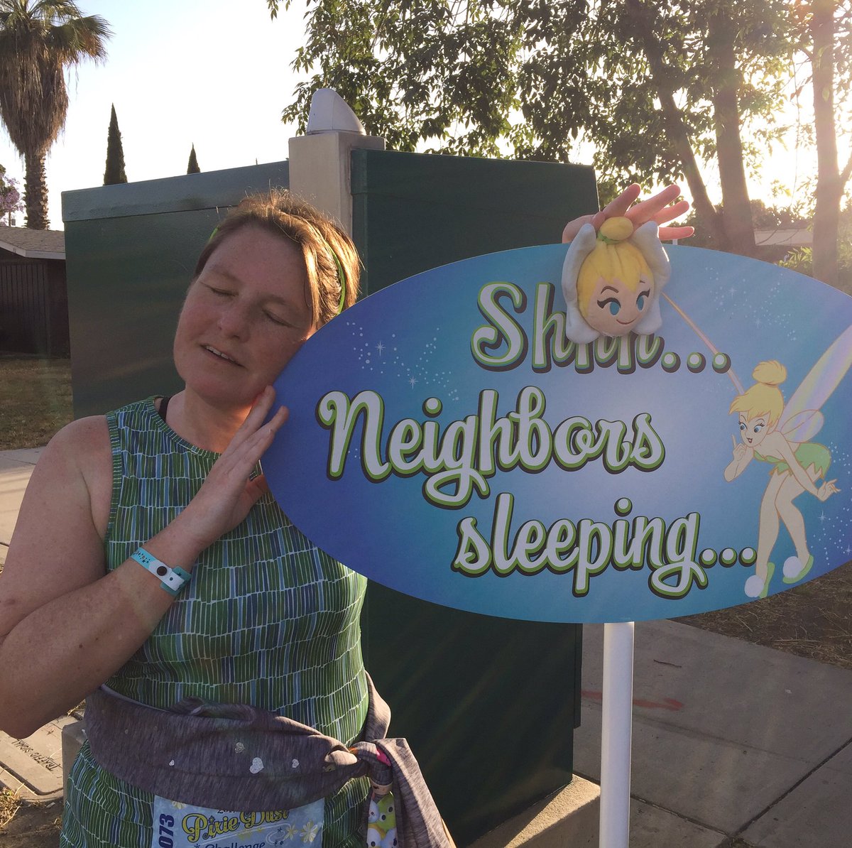 LoveDisneyRun's tweet photo. Ya know what this means? Post race nap time! #TinkHalf #pixiedustchallenge #runDisney #WeRunSocial https://t.co/4APEka1NRC
