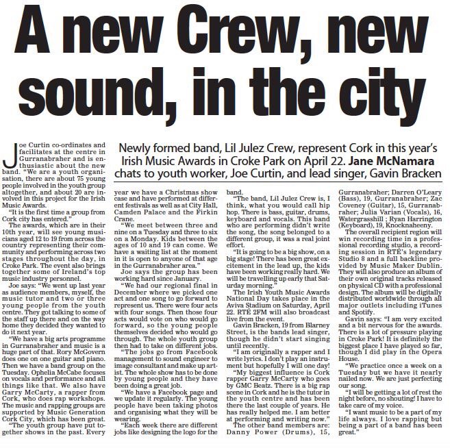 CDYS_TheHut's tweet photo. Thanks to @CorkEveningEcho for the write up about the #LilJulezCrew who took part in the @officialiymas at Croke Park last month. #IYMA https://t.co/Peag5QxKn8