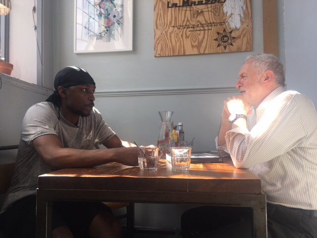 I met <a href="/jeremycorbyn/">Jeremy Corbyn</a> today, and explained why bare of us don't vote. I forgot to ask for a pic, so here's one I borrowed 📸