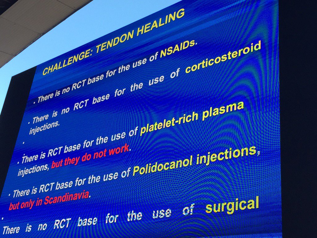 Nicola Maffulli shares that there are no medication or surgery quality treatments for tendinopathy. Quit the Shazam.