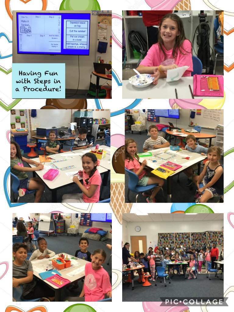 ZielinskiGrade2's tweet photo. @pgesflyers We created a book and made sundaes in class!!! #4C's in Action! #Howtom https://t.co/s2X9a5m6Ls https://t.co/Q8h7lyiHPE