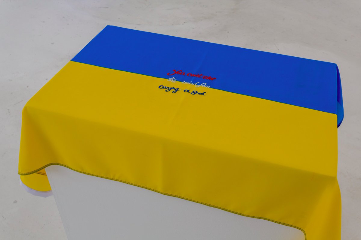 So glad #Eurovision is held in #Ukraine! Here's my anti-borders #Ukrainian flag piece <a href="/TheMineTweets/">The Mine</a>: You Can't Stop the Wind From