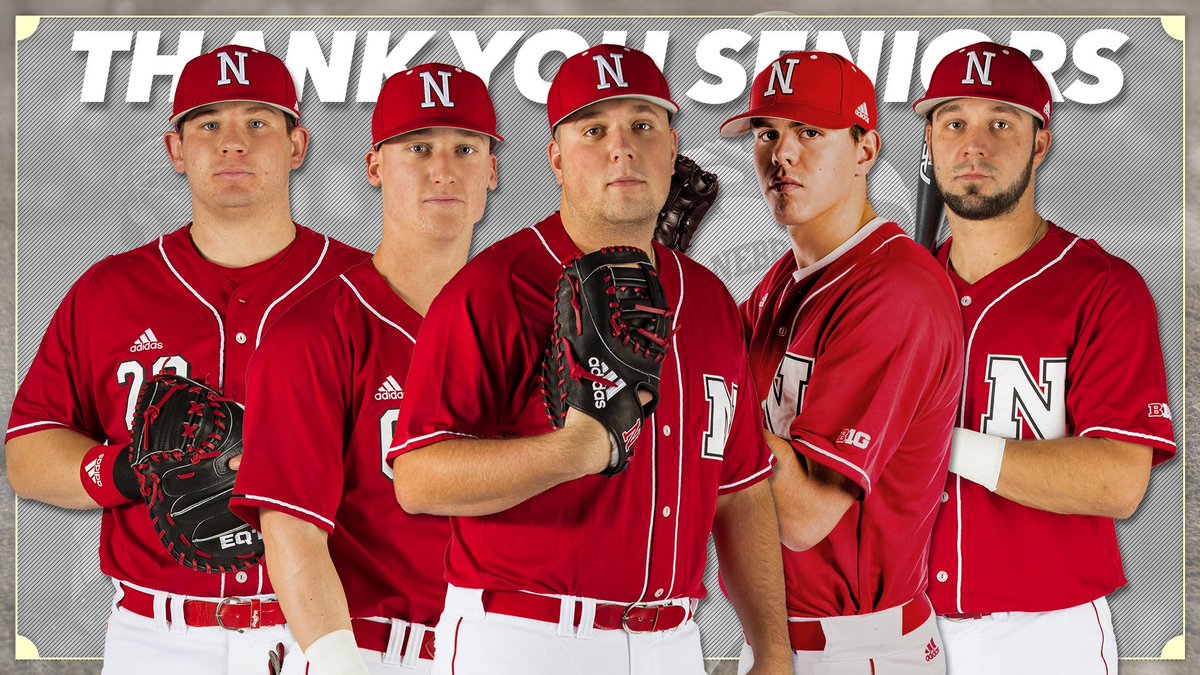 HuskerBaseball's tweet photo. Childs. Schleppenbach. Miller. Burkamper. Raburn.

Let's do it one last time at home. ✊

#GBRAlways https://t.co/ysZiCq9nq0