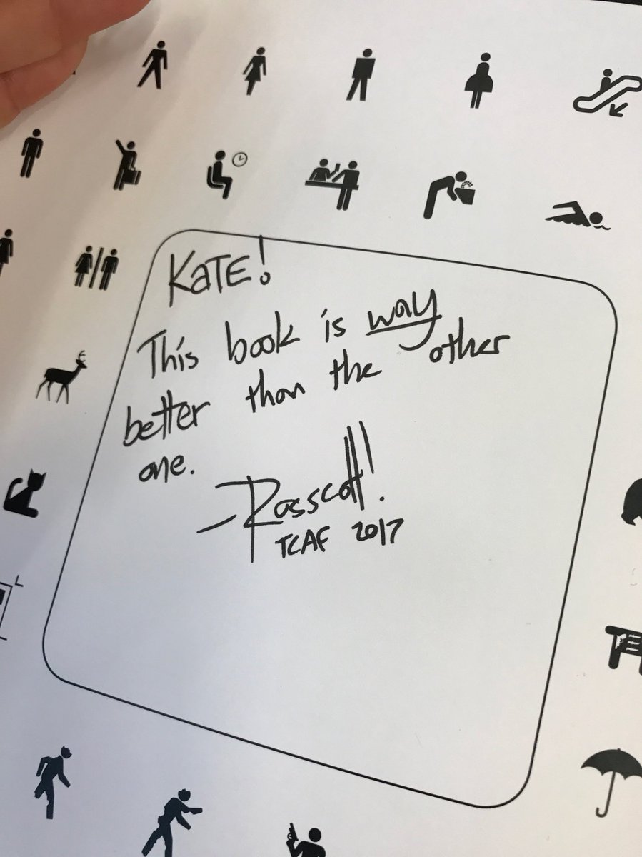 SystemComic's tweet photo. Here's how we sign the two-book set. #TCAF https://t.co/VpXd8ZPqFa