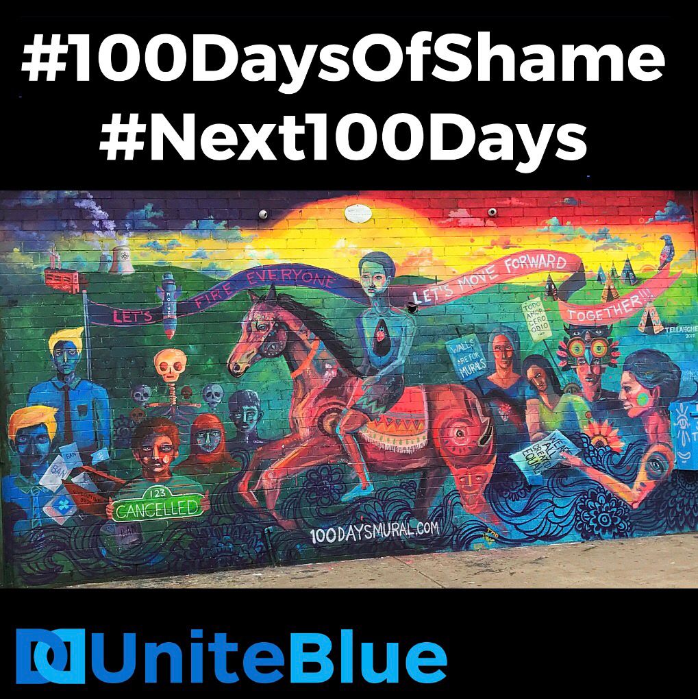 Great mural in Bushwick NY 

Trump's #100DaysOfShame

Let the #Next100Days be all about #TheResistance

#UniteBlue