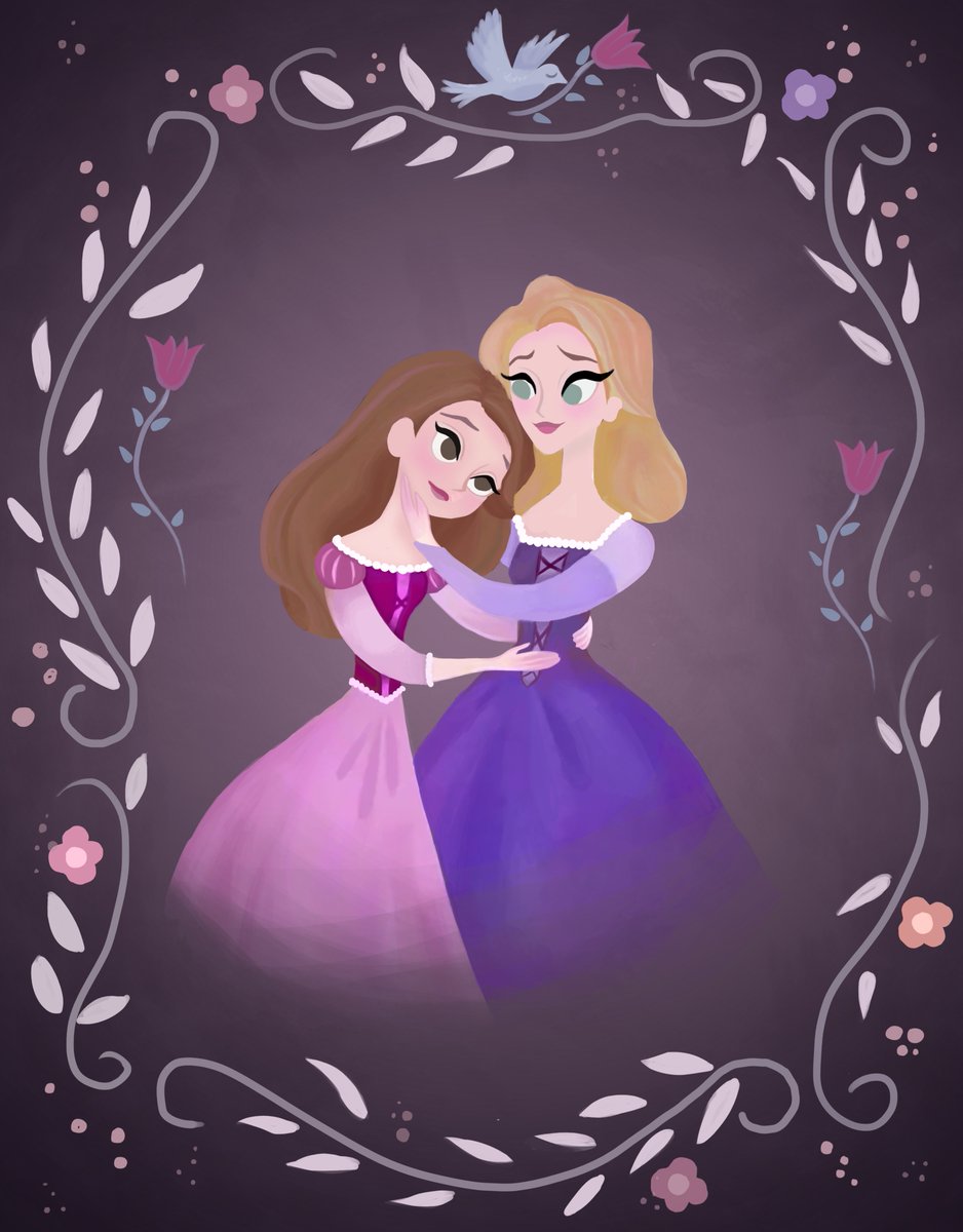 CrypticNessie's tweet photo. Something I made for mothers day, based on a painting in the Tangled series. 
Love to all mothers! https://t.co/Xizd2SFpUM