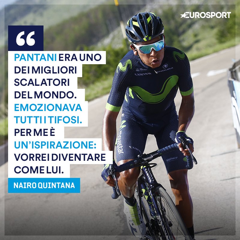 Primo sulla salita del Blockhaus, Nairo #Quintana ricorda e omaggia il nostro Marco #Pantani 🙏🚴

#Giro100 #EurosportCICLISMO