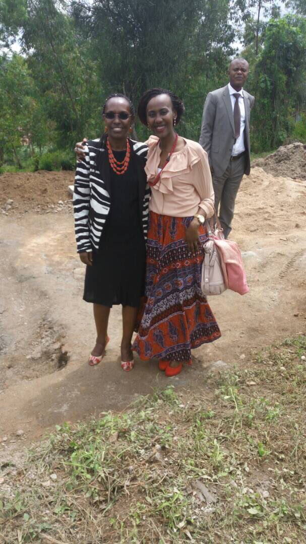 My daughter standing beside the pastor's wife @ERC Runda