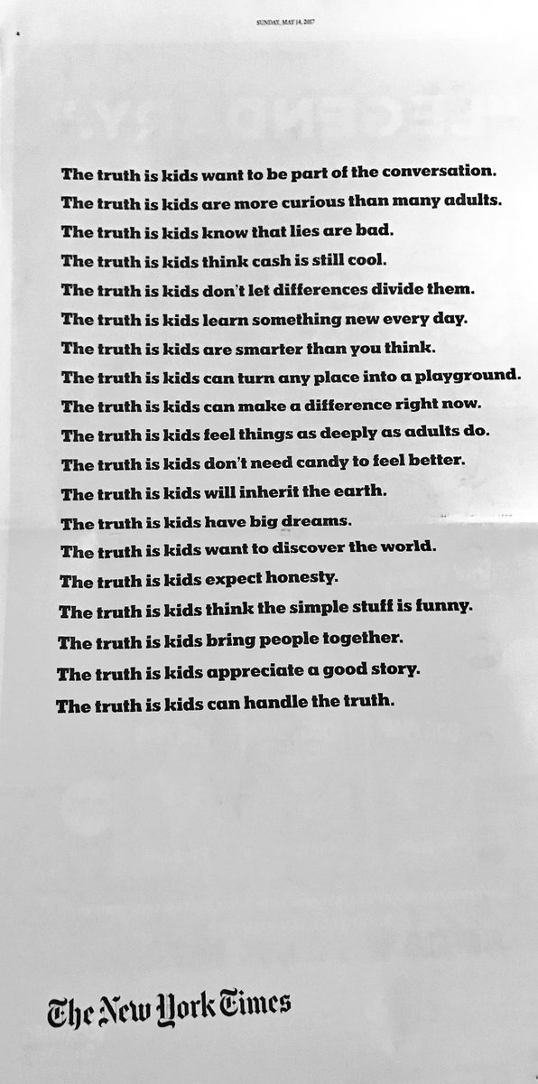 Staci D Kramer On Twitter That Version Of The Currrent Nyt Ad Campaign Is In Today S Colorful Info Packed Nytmag Special Edition For Kids