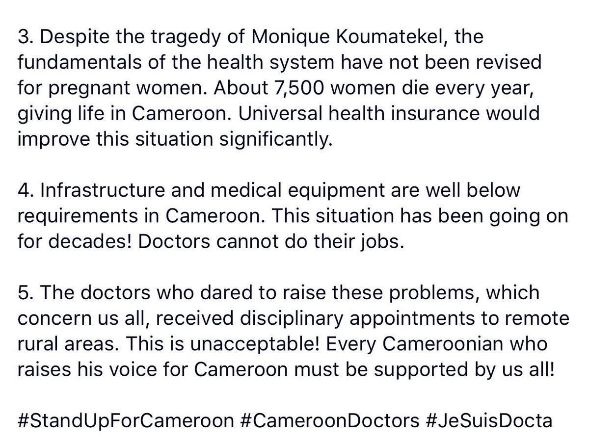AlbertNchinda's tweet photo. .@KahWalla : Doctors are Standing Up for Cameroon, we must stand with them! #StandUpForCameroon
#JeSuisDocta #Cameroun #Cameroon https://t.co/keRDBbuV6b