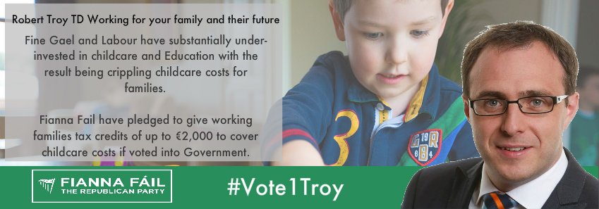 Support working families + let parents choose the childcare that works for their children #Irelandforall #Vote1Troy
