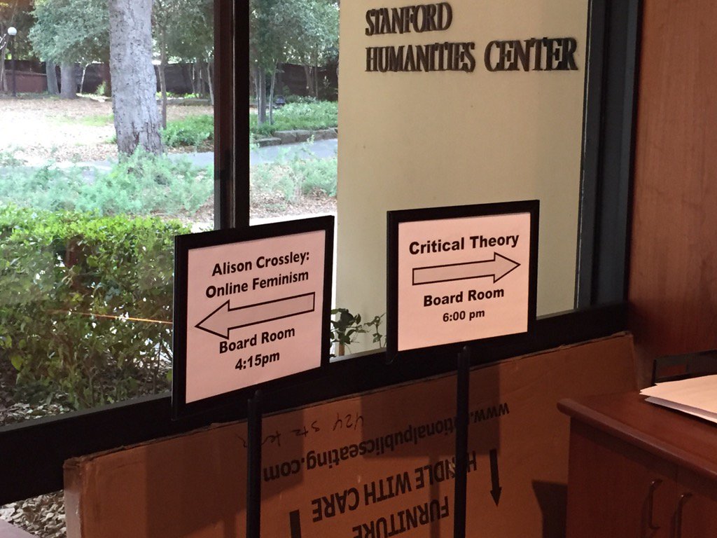 vanessahistory's tweet photo. People constantly making tough choices at the #HumanitiesCenter at #Stanford https://t.co/8wPlBzj8IH