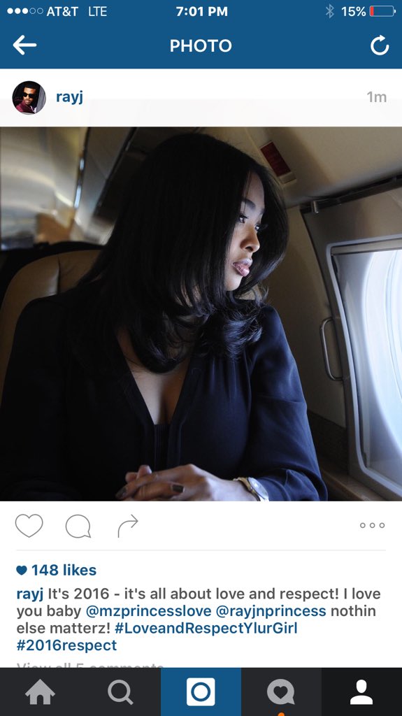 RayJ's tweet photo. #2016respect I love you Baby @mzprincesslove - #RideOrDie https://t.co/IYFobcwIE9