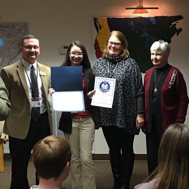 MCA Megan Anderson receives Good Citizenship Award from DAR.